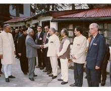 With His Excellency Sri. K. R. Narayanan, Hon. President of India and H.E. Sri Raghunath Reddy, Hon. Governor of Uttar Pradesh